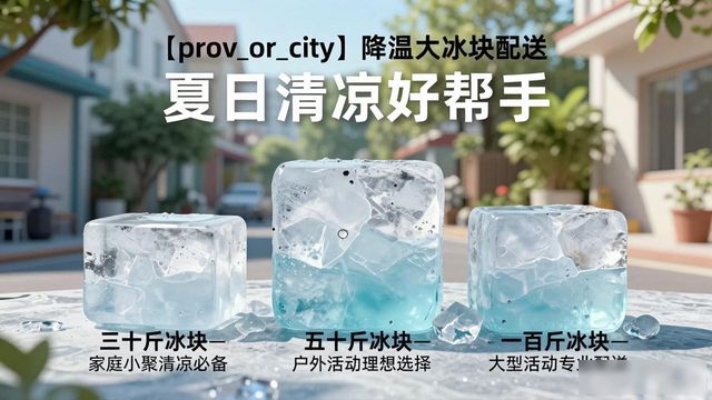 余杭降温大冰块配送_海鲜排档降温解决方案_高温天气大冰块配送